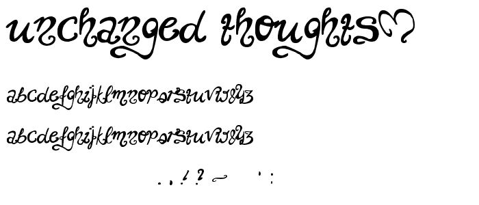 unchanged thoughts$ font